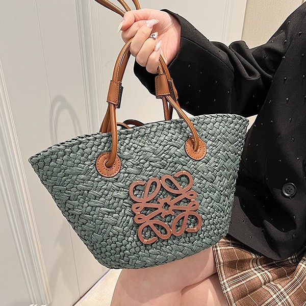 New women's beach vacation woven bag for Spring/Summer 2025: Simple and casual beach bag, high-end and fashionable single-shoulder bag Specification drawing