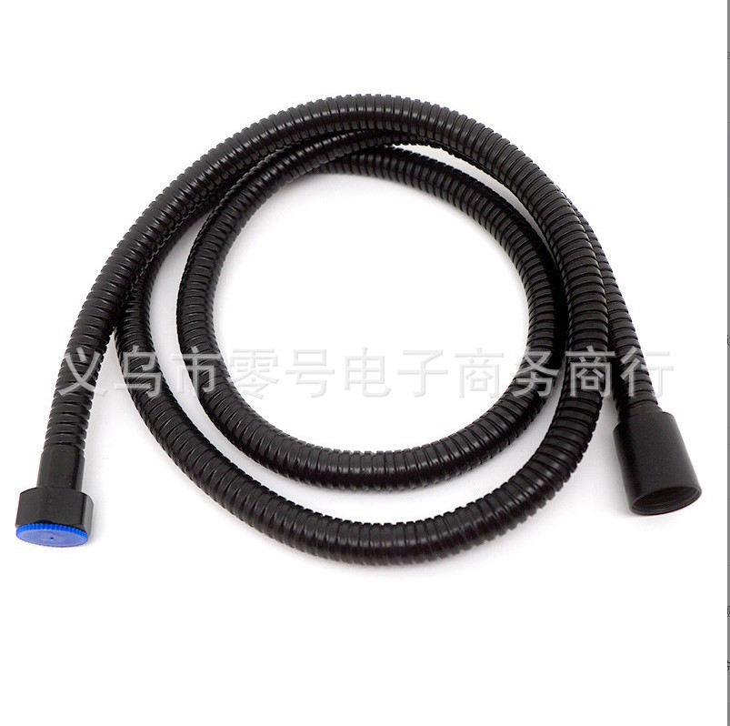 Black shower hose, 1.5-meter stainless steel shower pipe, bathroom explosion-proof pipe, bathroom densification pipe Specification drawing