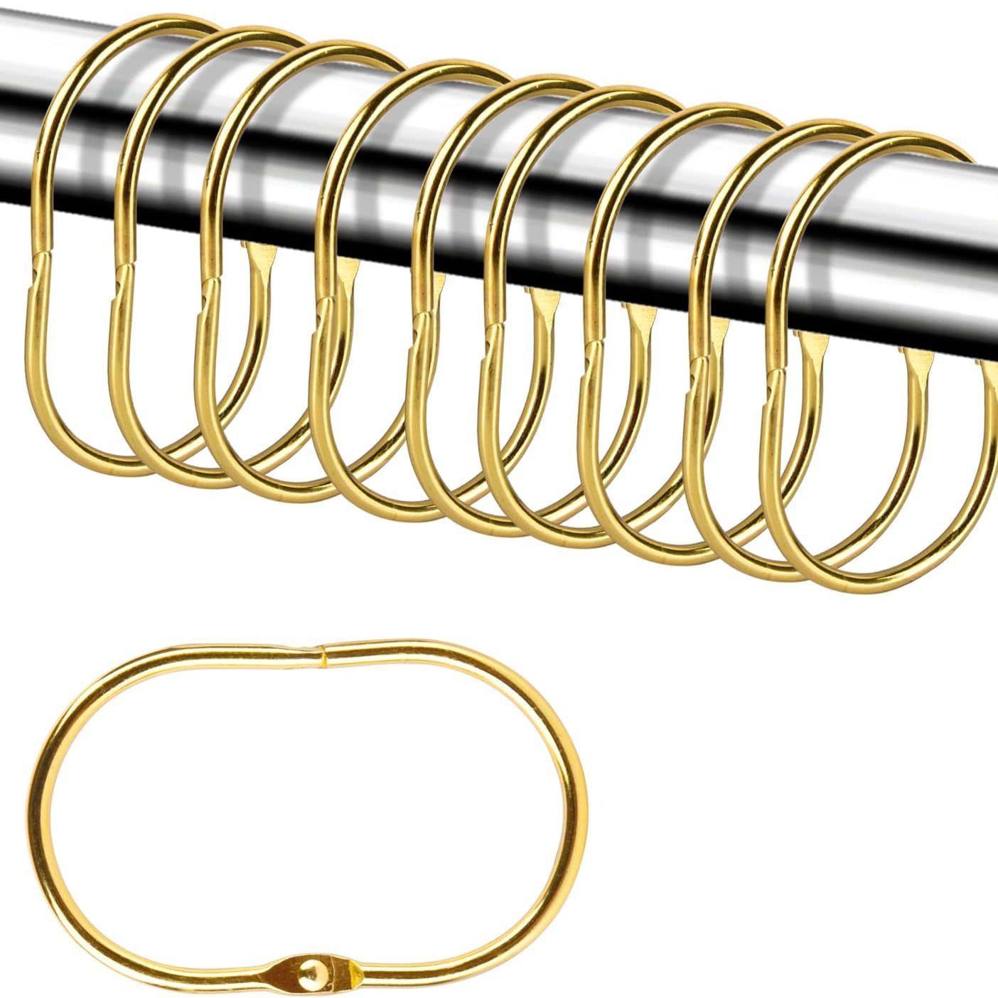 Open bath curtain hook, oval bath curtain ring, anti-rust decorative bath curtain ring, curtain ring, movable card ring Specification drawing