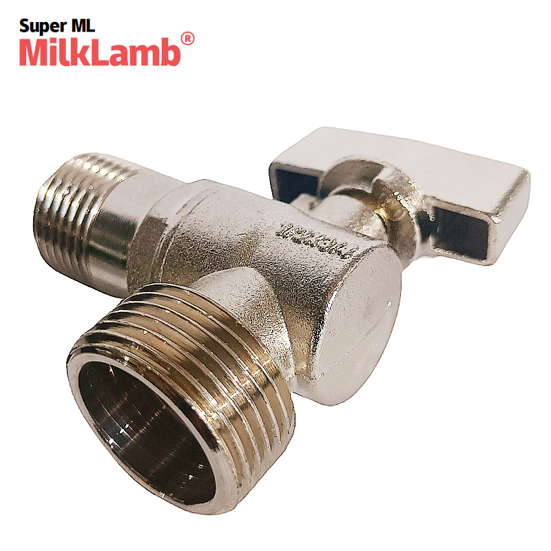 Cross-border exclusive supply 1/2"x3/4" external thread zinc alloy Angle valve, foreign trade export type household zinc alloy Angle valve details Picture