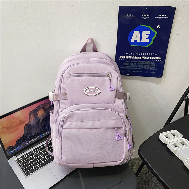 Durable and large-capacity new schoolbag, female college student backpack, female junior high school student, primary school student and high school student computer backpack full figure