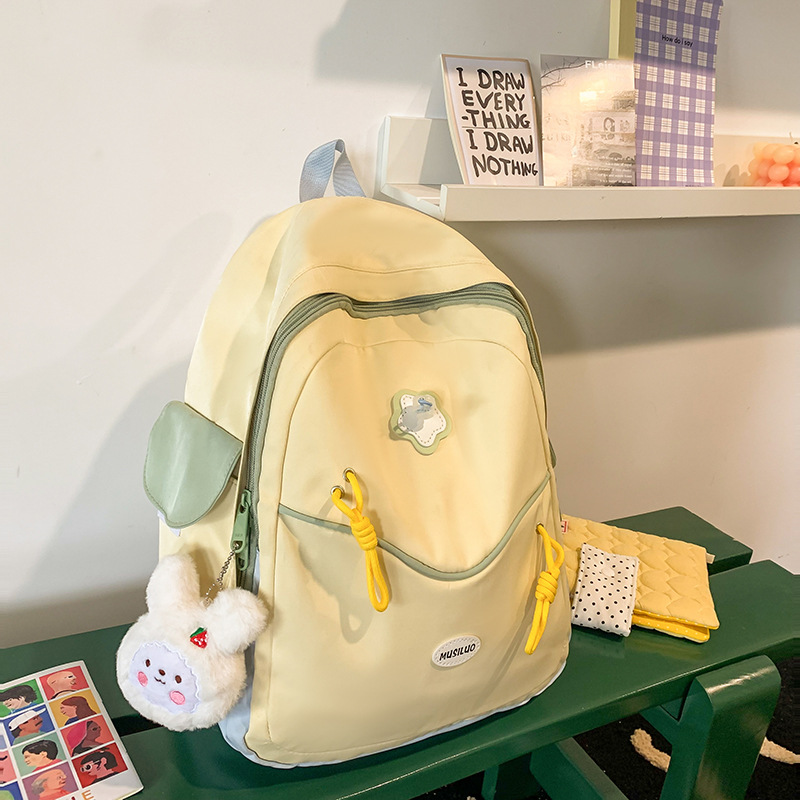 Large-capacity schoolbags for junior and senior high school students, fashionable and simple backpacks, new cute travel bags details Picture
