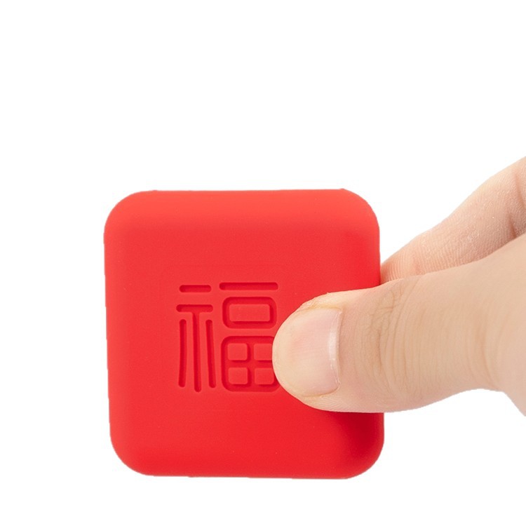 Fingerprint lock anti-collision sticker with "Fu" character, anti-collision pad without drilling, anti-collision magic tool for bathroom door, cabinet door handle Item Picture
