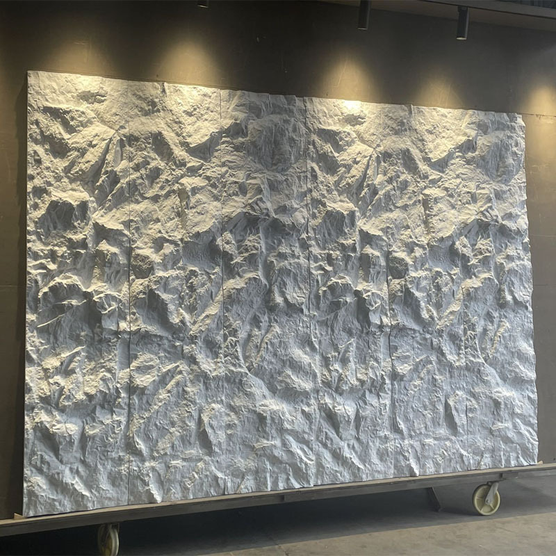 2.4* 0.6-meter pu rock wall continuous texture simulated pu stone skin lightweight cultural stone waterproof and sun-proof background wall cultural brick Application Scenario