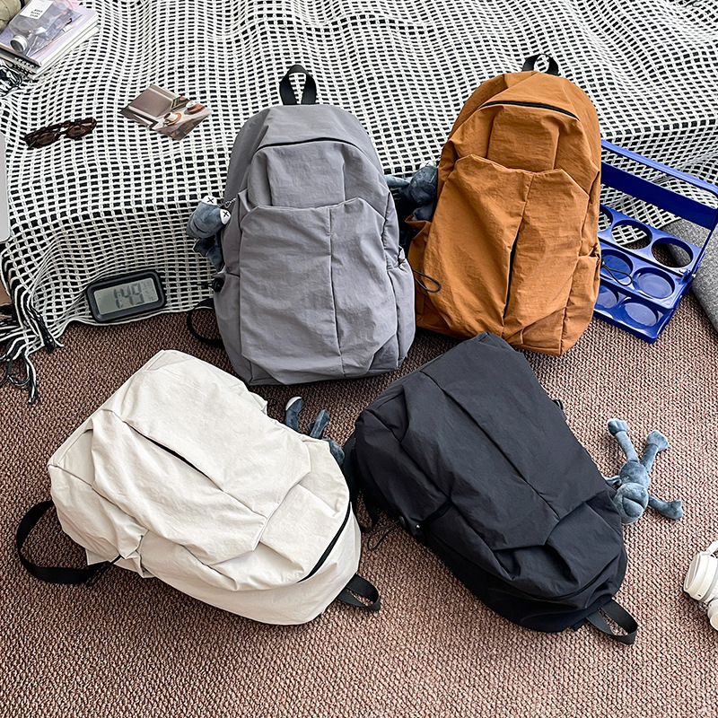 Korean version college student schoolbags, men's simple and large-capacity portable travel bags and backpacks for junior and senior high school students, casual women's backpacks details Picture