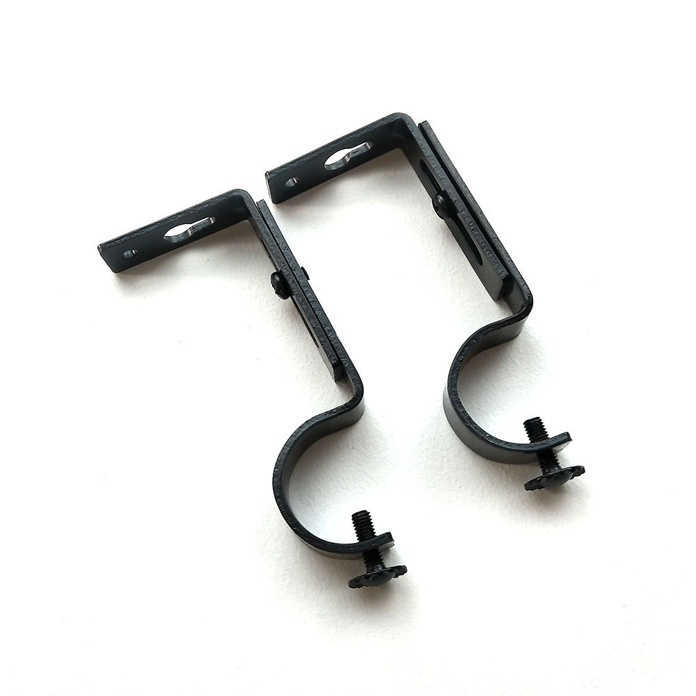 Modern and simple side-mounted curtain rod fixing accessory bracket, Roman rod, iron base frame, bracket, support frame Application Scenario