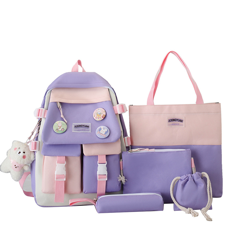 New schoolbags for primary and secondary school students, large-capacity, cute backpacks, backpacks, and portable casual travel bags Item Picture
