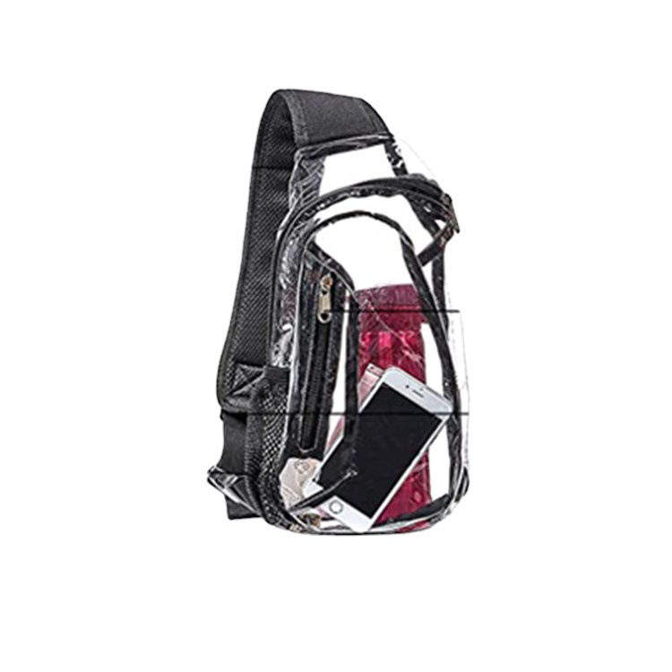 Amazon cross-border transparent large-capacity single-shoulder crossbody bag, outdoor running and rafting waterproof storage bag processing and customization Item Picture