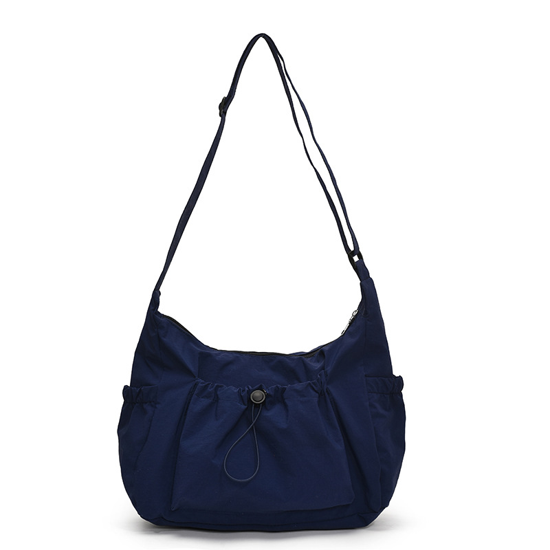 Women's bag, pleated women's bag, puff bag, casual and versatile, drawstring, lightweight and large-capacity, single-shoulder crossbody tote bag for women Item Picture