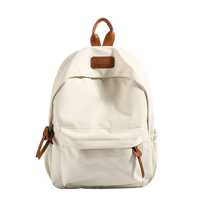 Large-capacity high school niche Instagram versatile schoolbag, student female trend travel backpack, 2024 new backpack, solid color backpack Item Picture