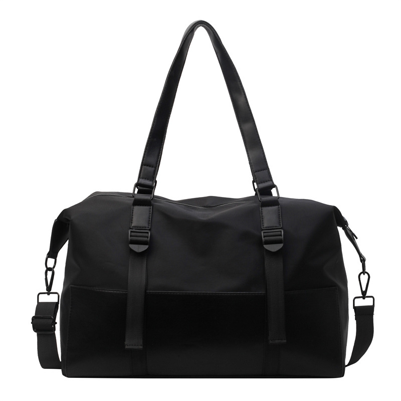 New fashionable single-shoulder crossbody fitness bag for men and women, large-capacity lightweight handbag, Oxford fabric short travel bag Item Picture