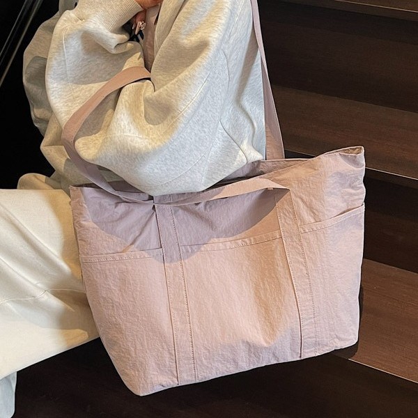 New yoga handbag, women's large-capacity single-shoulder bag, fabric bag, lightweight travel, travel, commuting, casual tote bag details Picture