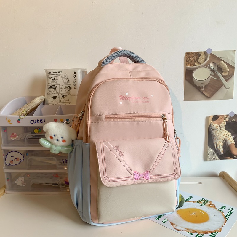 Schoolbag for girls, 2025 new style backpack, large capacity, simple and versatile for primary school students, computer backpack for high school students Specification drawing