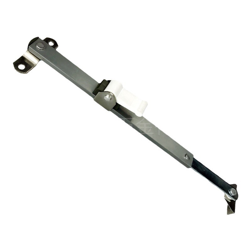 Longxing Aluminum compresses European-style pull-out wind braces, plastic steel limiters with adjustable angles, fire-resistant window exterior wind arresters Item Picture