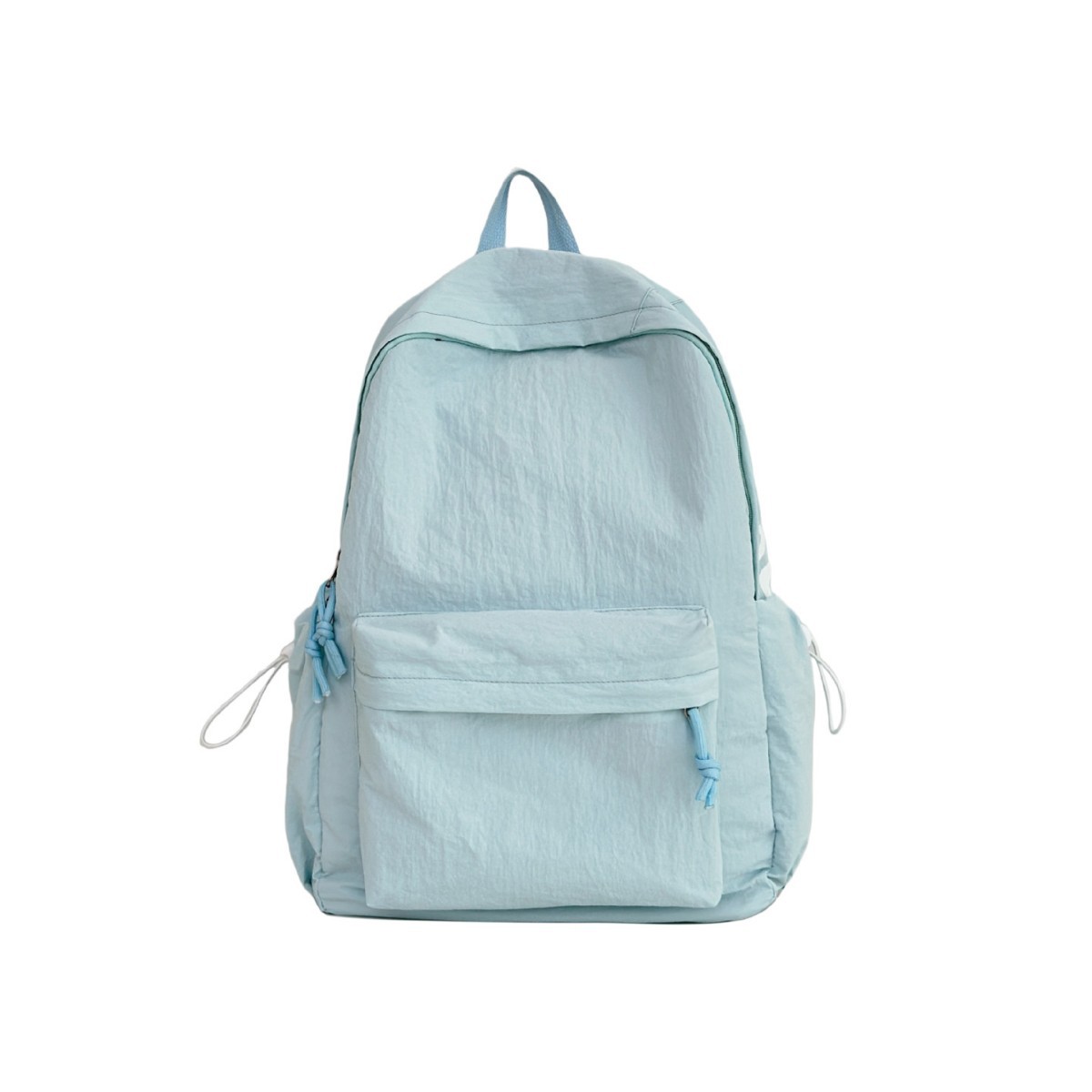 Solid-color campus backpack, simple forest style, versatile color-blocking letter backpack, ins style, large-capacity commuting schoolbag for girls Item Picture