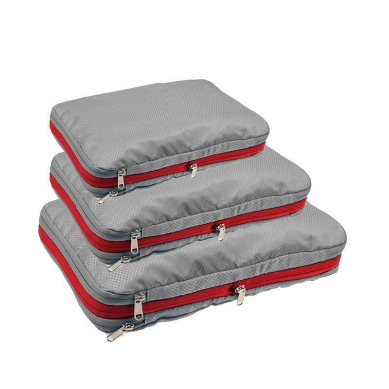 Three-piece travel storage bag set, double-layer large-capacity compressed underwear storage bag, clothing organization set, factory stock Item Picture