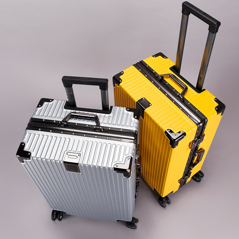 Aluminum frame luggage, 20-inch carry-on suitcase, leisure travel suitcase, 26-inch large-capacity student swivel wheel silent handle suitcase Specification drawing