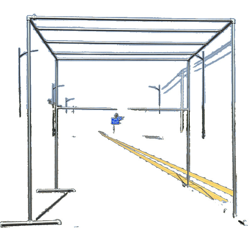 Galvanized steel pipe clothes drying rack manufacturer, new square frame, grape rack, sunshade frame, indoor and outdoor balcony floor factory Item Picture