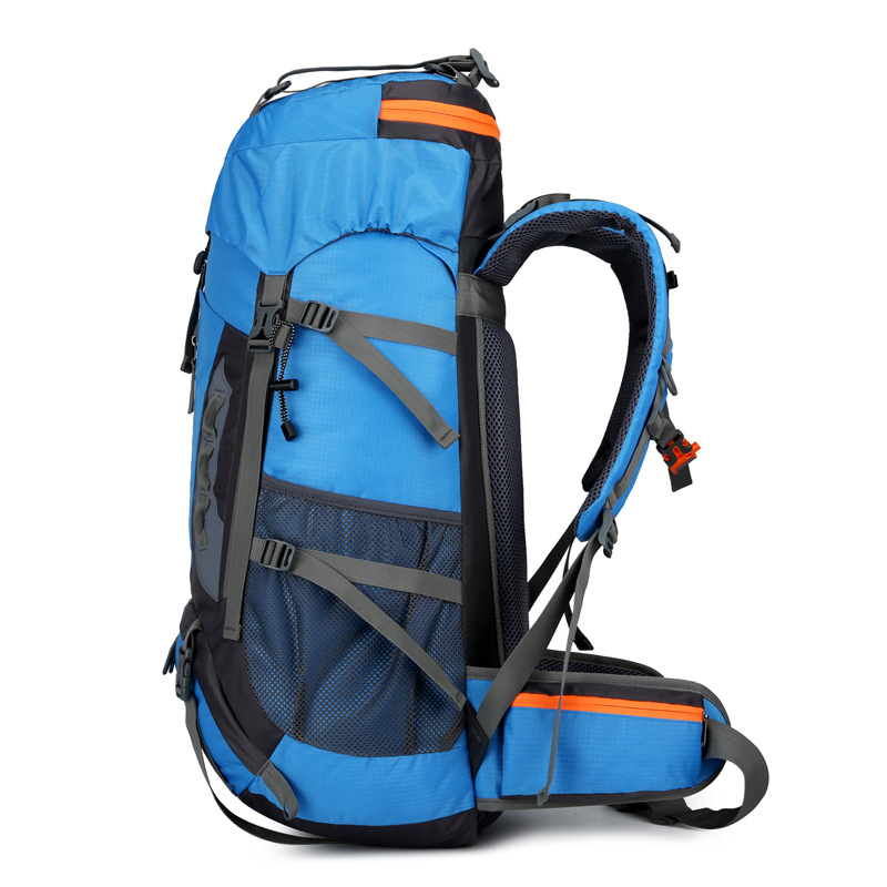 Cross-border outdoor mountaineering bag, large capacity 70L double-shoulder hiking sports bag, water-resistant multi-functional travel backpack details Picture