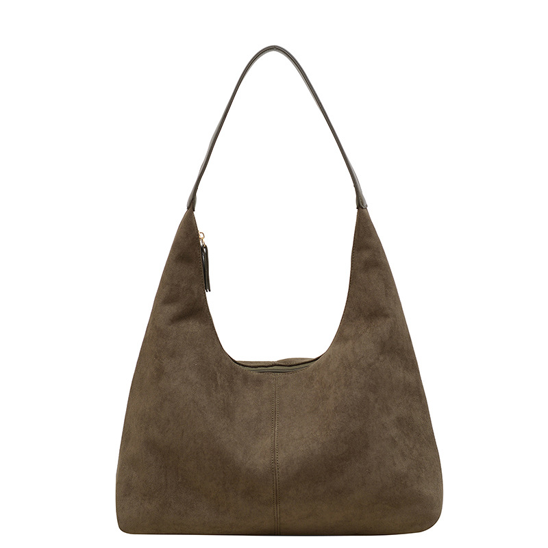 2024 New autumn and winter frosted velvet underarm bag, high-end women's tote bag, fashionable commuting large-capacity single-shoulder bag Item Picture