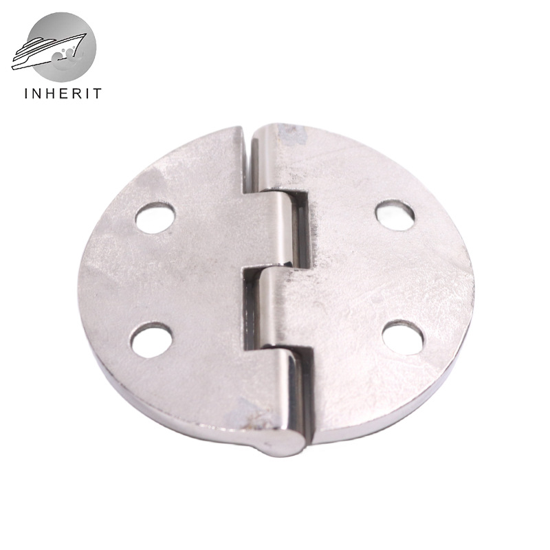 316 stainless steel round thickened hinge hinge 64*64*4 factory wholesale mirror-polished foreign trade loose-leaf details Picture