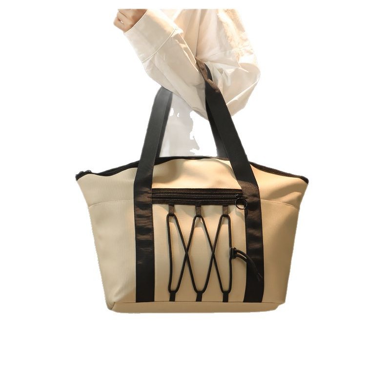Short-distance travel single-shoulder luggage bag, large-capacity hand-held travel bag, fashionable commuting yoga and fitness bag, tote bag Item Picture
