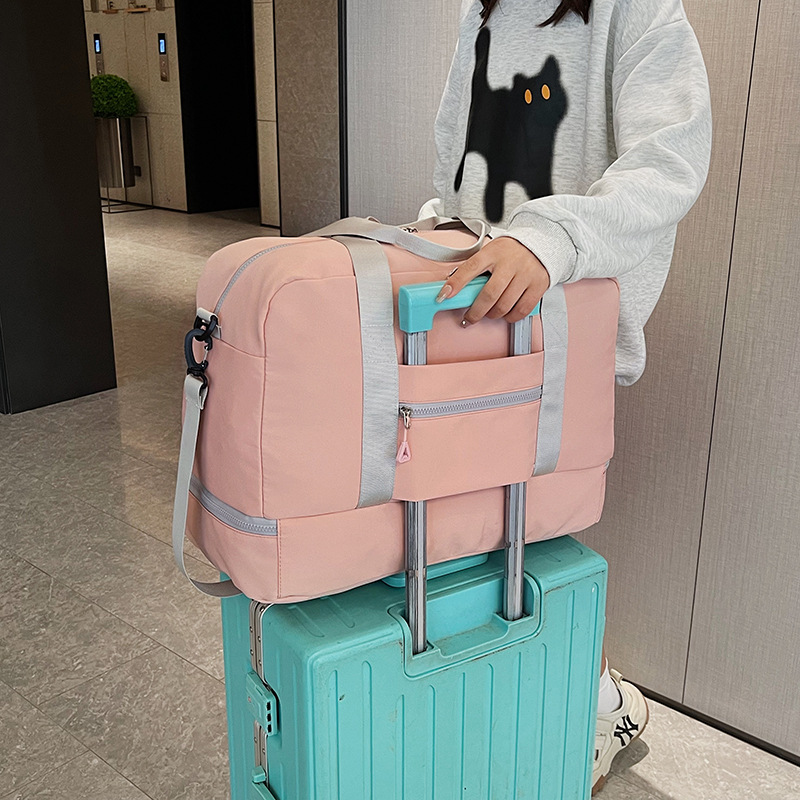 Dry-wet separation yoga swimming fitness bag, fashionable travel bag 2025, short distance set, trolley case, large capacity luggage bag Specification drawing