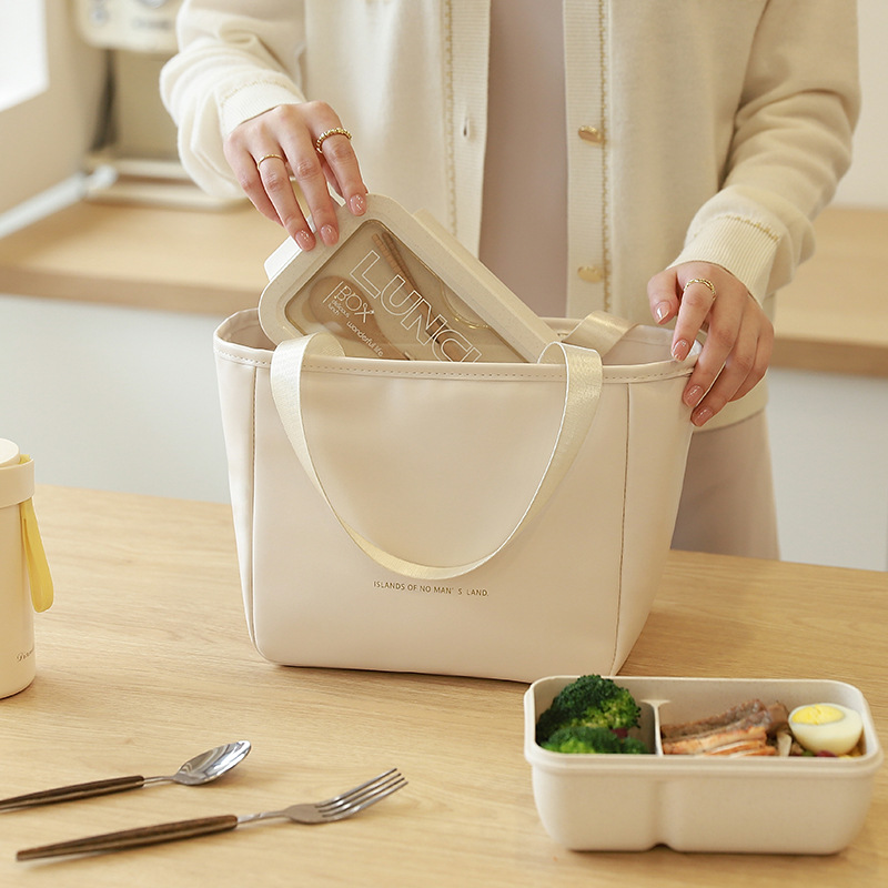 Wholesale of new large-capacity pu insulated bags, waterproof and insulated aluminum foil portable lunch boxes, bags, bento bags and lunch bags full figure