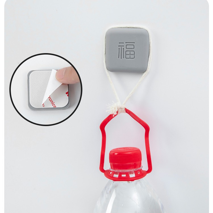 Fingerprint lock anti-collision sticker with "Fu" character, anti-collision pad without drilling, anti-collision magic tool for bathroom door, cabinet door handle Application Scenario