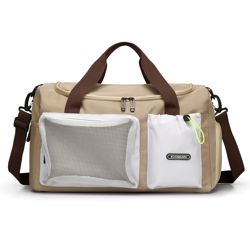 Trendy new fitness bag, outdoor lightweight camping travel storage bag, large-capacity dry and wet separation swimming training bag Item Picture
