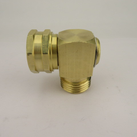 Garden hose rotary elbow connector 90-degree solid brass tube joint hose twist protector Specification drawing