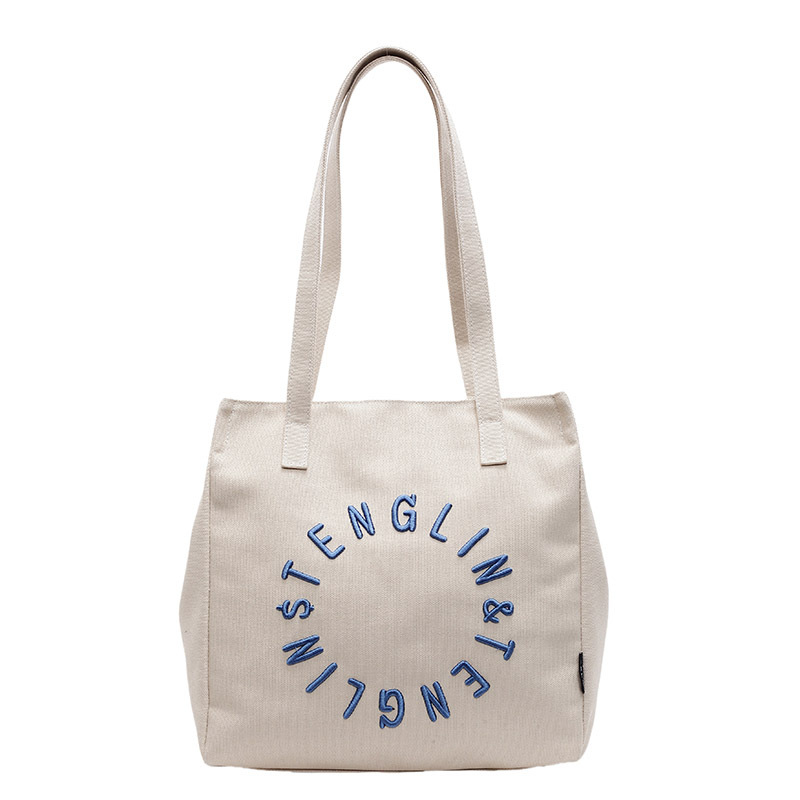 New best-selling Nordic-style simple large-capacity canvas bag, simple and versatile single-shoulder bag for students' commuting to class Item Picture
