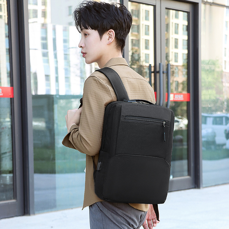 Fashionable business laptop backpacks, men's and women's casual backpacks, simple and lightweight student schoolbags in stock for wholesale Specification drawing