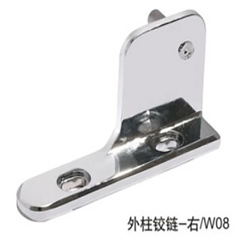 W commercial freezer door hinges, four-door and six-door refrigerator door hinges, cold cabinet accessories, shaft cores, refrigerator display cabinet door accessories Specification drawing