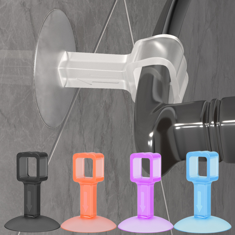 Silicone door suction, non-perforated door handle, anti-collision pad behind the door, bathroom blocker, anti-collision wonder for toilet entrance door details Picture