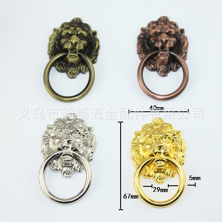 European-style alloy single-hole lion head handle drawer, antique cabinet door handle, wardrobe, kitchen cabinet, home decoration retro handle Application Scenario