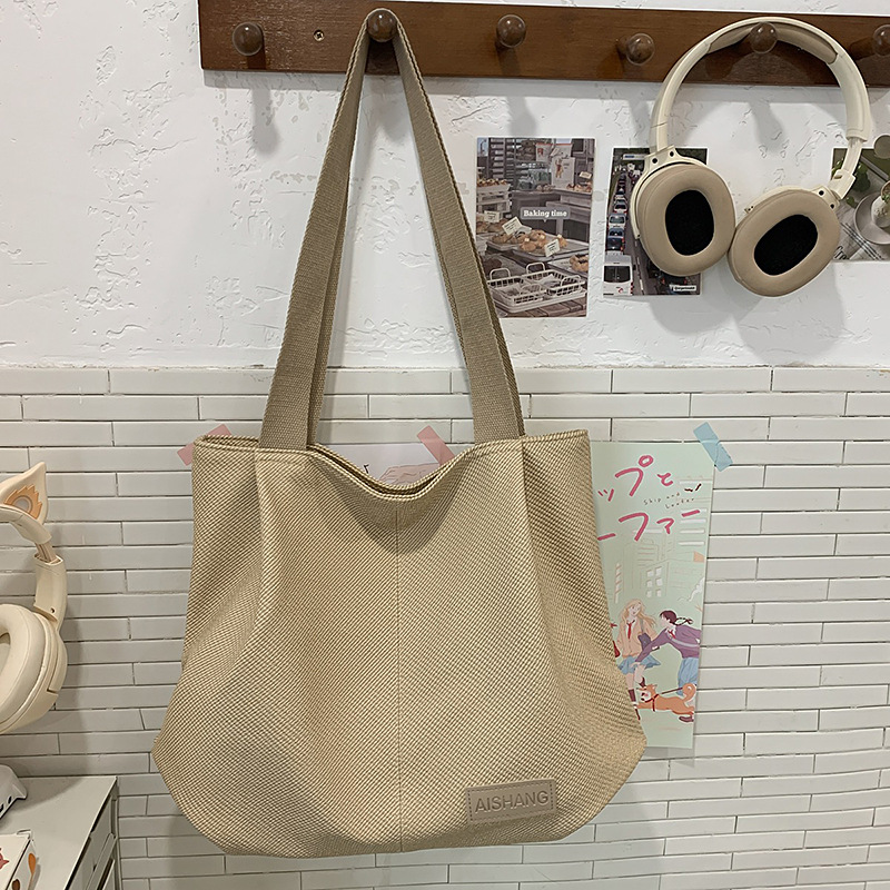 New large-capacity simple handbag, fashionable crossbody bag, popular shopping bag for shopping, trendy casual bag for women Specification drawing