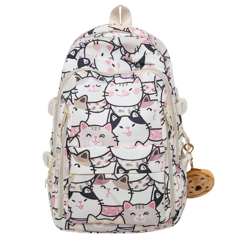 Trendy graffiti schoolbags for junior high school girls and senior high school students, large-capacity cute cartoon backpacks, and niche Instagram backpacks for girls Item Picture