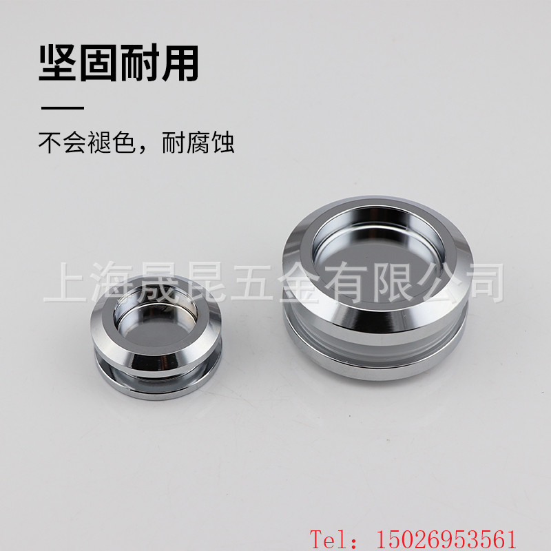 Shower room sliding door with round handle, bathroom double-sided sliding door with round handle, sliding glass sliding door with concealed handle details Picture