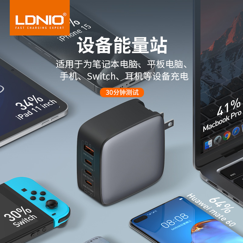 The 100w gallium nitride charger set is suitable for the ldnio multi-port fast charging of the GaN charging plug for Apple 1516 mobile phones Application Scenario