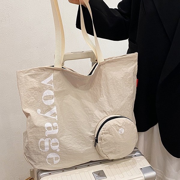 New 2025 Korean ins summer thin canvas bag, colorful hand-held bucket shopping bag for women details Picture