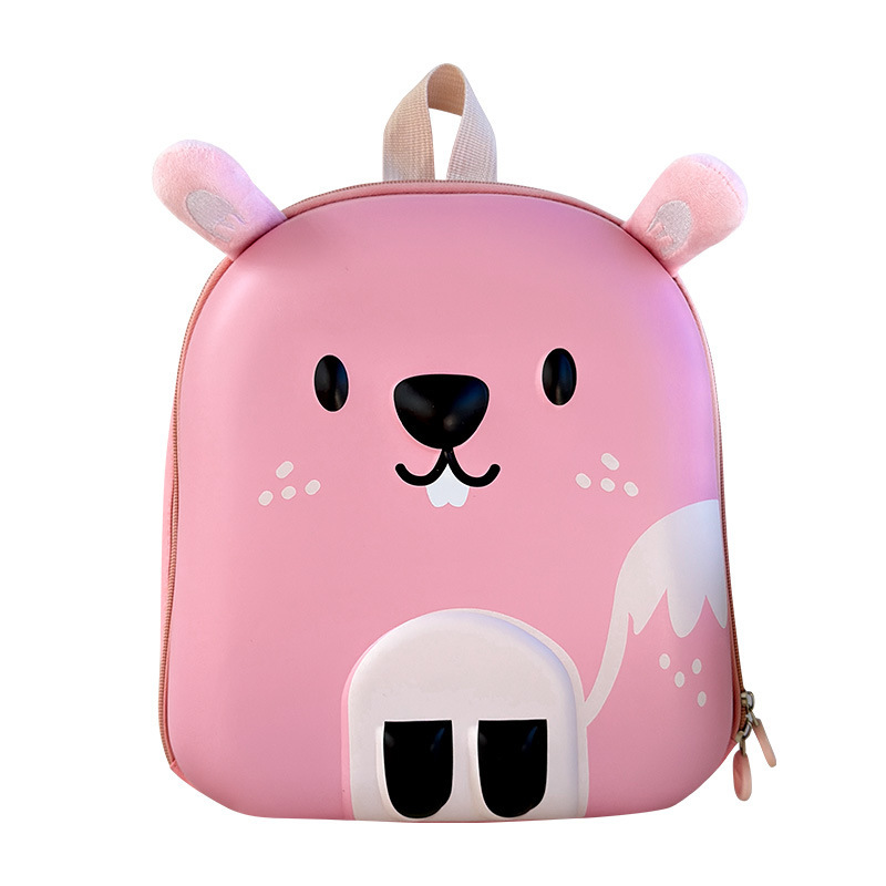 New children's bear eggshell bag for boys and girls, kindergarten snack small schoolbag, cartoon card Pilbara, shoulder shoulder Item Picture