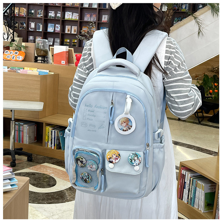 2025 New large-capacity casual bag, fashionable backpack, versatile and dirt-resistant for junior and senior high school students, commuting backpack Application Scenario