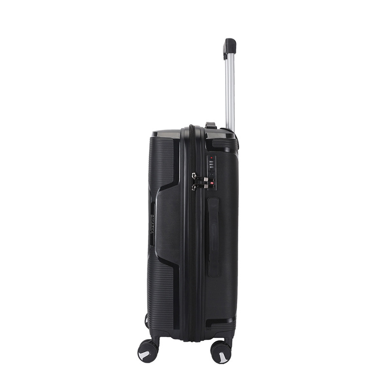 Cross-border simple and lightweight trolley case, pp three-piece set, swivel wheel travel case, large-capacity luggage for leisure travel details Picture