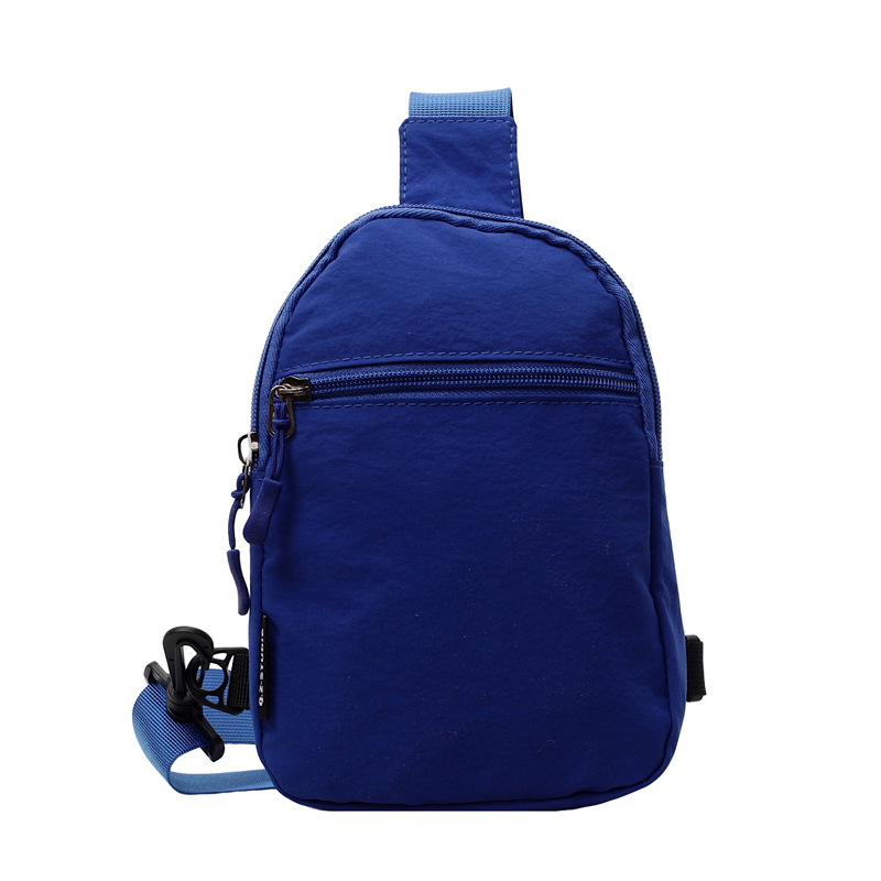 Japanese-style ins solid color, light and simple, portable and casual phone bag for going out, sports single-shoulder crossbody bag, chest bag for men and women Item Picture