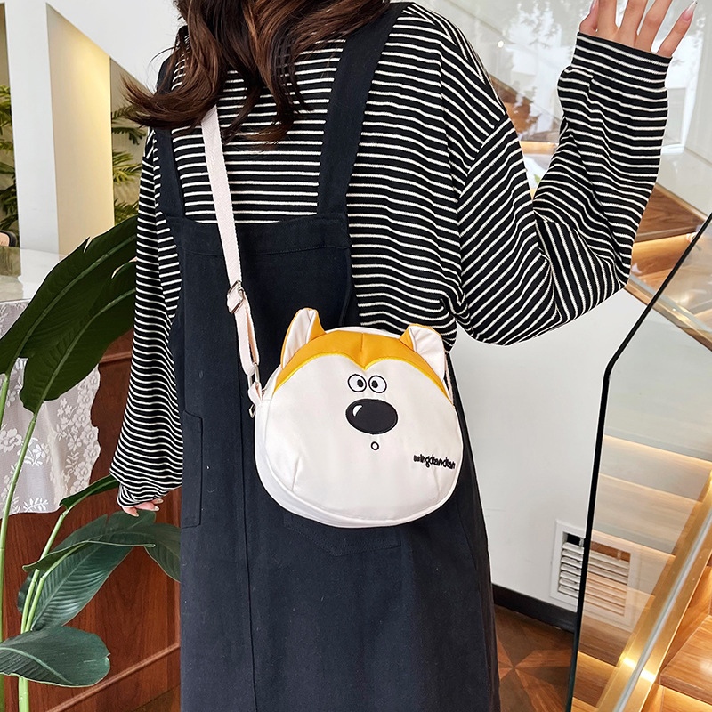 Colorful and cute puppy student mobile phone coin purse, little girl's personality, children's cute, single-shoulder crossbody women's bag Specification drawing