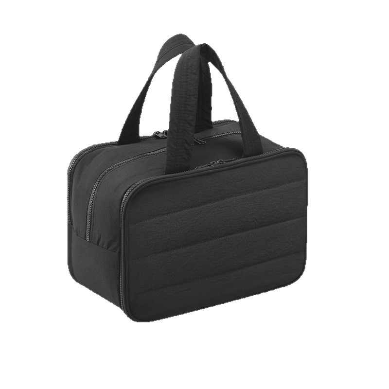 Taslon water-resistant travel storage bag, large-capacity hand-held makeup bag, multi-functional and convenient luggage storage bag Item Picture