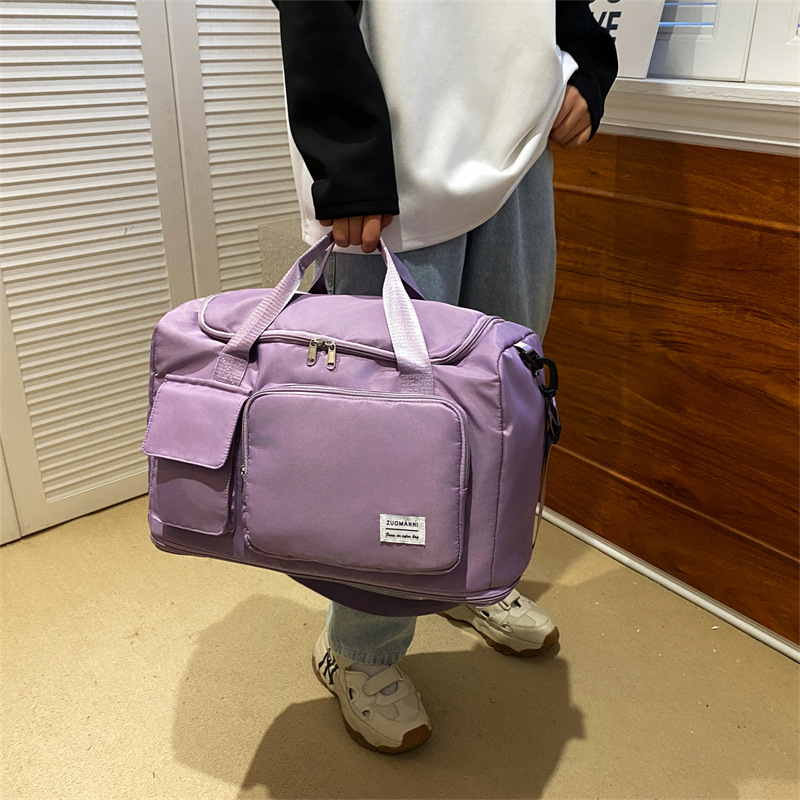Travel bag, women's hand-held large capacity maternity bag, short-distance waterproof fitness bag, men's student luggage bag, crossbody bag Specification drawing
