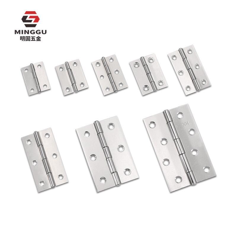 Wholesale stainless steel and aluminum core small hinges, thin hinges, old-fashioned door and window small hinges, wooden box cabinet door small hinges from the manufacturer full figure