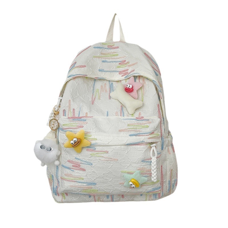 A new and stylish backpack for young girls with a high level of appearance. It's a cute schoolbag for primary and junior high school students. It has a large capacity, is durable and casual Item Picture